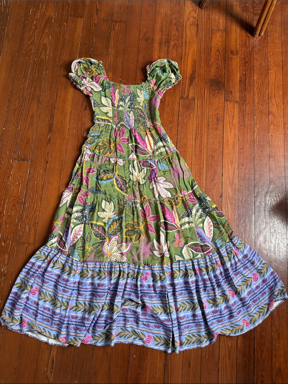 Farm Rio Green Wild Jungle Corset Maxi Dress - Picture 4 of 5